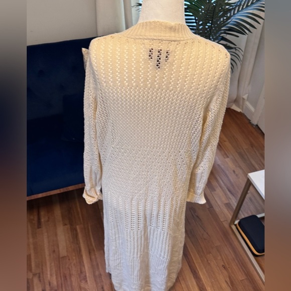 SONOMA Cream Chunky Knit Cardigan Sweater - Picture 7 of 12